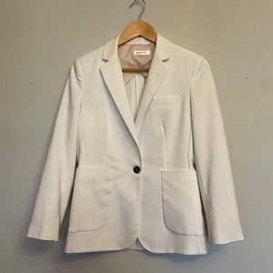 Anine Bing White Schoolboy Blazer